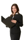 Businesswoman with portfolio