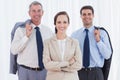 Businesswoman posing with her work team Royalty Free Stock Photo