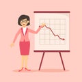 Businesswoman Presentation Down Royalty Free Stock Photo