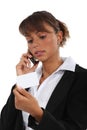 Businesswoman ringing number