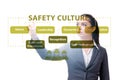 Businesswoman in safety culture concept Royalty Free Stock Photo