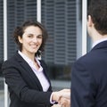 Handshake between businesspeople