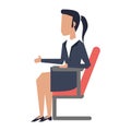 Businesswoman seated on chair avatar