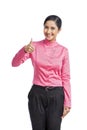 Businesswoman showing thumb sign Royalty Free Stock Photo
