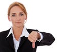 Businesswoman showing thumbs down Royalty Free Stock Photo