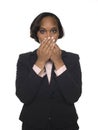 Businesswoman - speak no evil Royalty Free Stock Photo