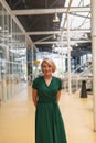 Businesswoman standing in the corridor at office Royalty Free Stock Photo