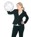 Businesswoman Staring At Clock Royalty Free Stock Photo