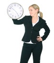 Businesswoman Staring At Clock