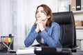 Businesswoman striving for a solution to a problem Royalty Free Stock Photo