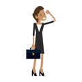 Businesswoman successful cartoon