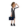 Businesswoman successful cartoon