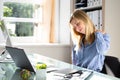 Businesswoman Suffering From Neck Pain Royalty Free Stock Photo