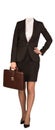 Businesswoman in suit without head, standing and Royalty Free Stock Photo