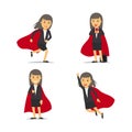 Businesswoman superhero vector