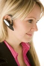 Businesswoman Talking On Hands Free Phone Royalty Free Stock Photo