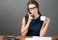 Businesswoman talking phone Royalty Free Stock Photo