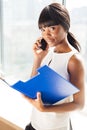 Businesswoman talking on the phone in office Royalty Free Stock Photo