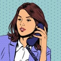 Businesswoman talking on the phone. Vector
