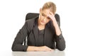Businesswoman tired of work Royalty Free Stock Photo