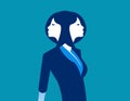 Businesswoman two face. Concept business vector illustration