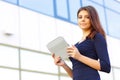 Businesswoman using electronic tablet Royalty Free Stock Photo