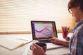 Businesswoman using her laptop at desk Royalty Free Stock Photo