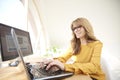 Businesswoman using her laptop Royalty Free Stock Photo