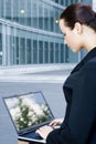 Businesswoman using laptop Royalty Free Stock Photo