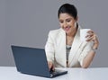 Businesswoman using laptop Royalty Free Stock Photo