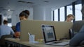 Businesswoman using modern technology at work. Manager texting on smartphone Royalty Free Stock Photo