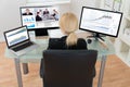 Businesswoman Video Conferencing On Computer Royalty Free Stock Photo