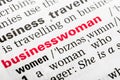 Businesswoman Word Definition Royalty Free Stock Photo