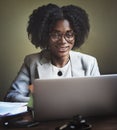 Businesswoman Working Computer Technology Concept Royalty Free Stock Photo