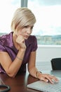 Businesswoman working with laptop Royalty Free Stock Photo
