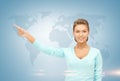 Businesswoman and world map Royalty Free Stock Photo