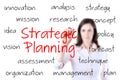 Businesswoman writing strategic planning concept Royalty Free Stock Photo