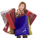 Businesswomen with group of bag shopping. Royalty Free Stock Photo