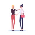 Businesswomen handshake illustration