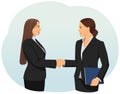 Businesswomen handshake