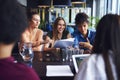 Businesswomen having conference in office