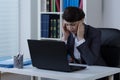 Businesswomen with headache Royalty Free Stock Photo