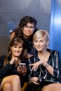 Businesswomen looking at smart phone Royalty Free Stock Photo