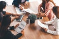 Businesswomen in Meeting, Laptop Computer on Table uds