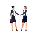 Businesswomen came to an agreement and completed the deal with a