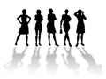 Businesswomen silhouettes