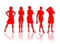 Businesswomen silhouettes