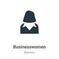 Businesswomen vector icon on white background. Flat vector businesswomen icon symbol sign from modern business collection for Royalty Free Stock Photo