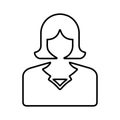 Businesswomen, woman line icon. Outline vector vector