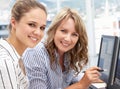 Businesswomen working on computers Royalty Free Stock Photo
